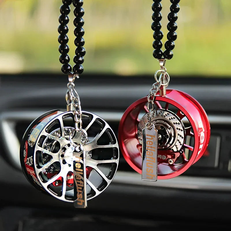 Car Wheel Rim Keychain ~ Sport Style Alloy Miniature