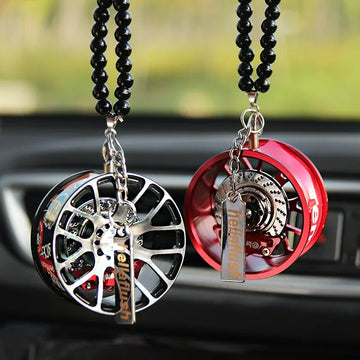 Car Wheel Rim Keychain ~ Sport Style Alloy Miniature