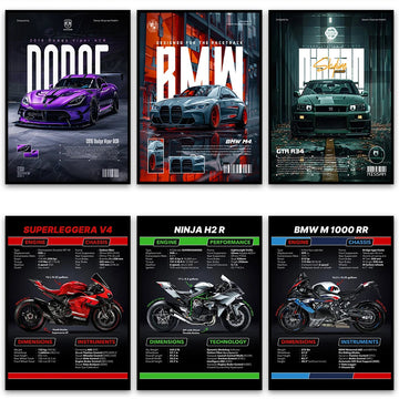 High ~ Detail Car & Bike Prints ~ Perfect Wall Art